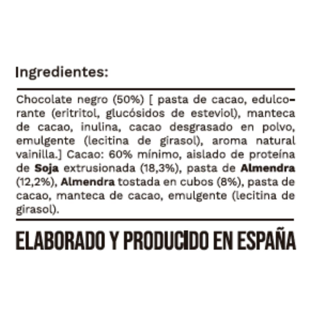 Maxi Barrita Proteica de Chocolate Negro con Almendras de Ketonico –  KETONICO [K] ᴺ