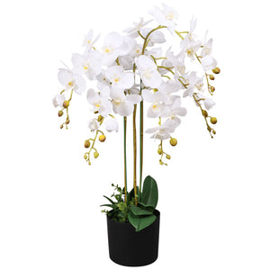 Artificial Orchid Plant White - Floral Stem Limited
