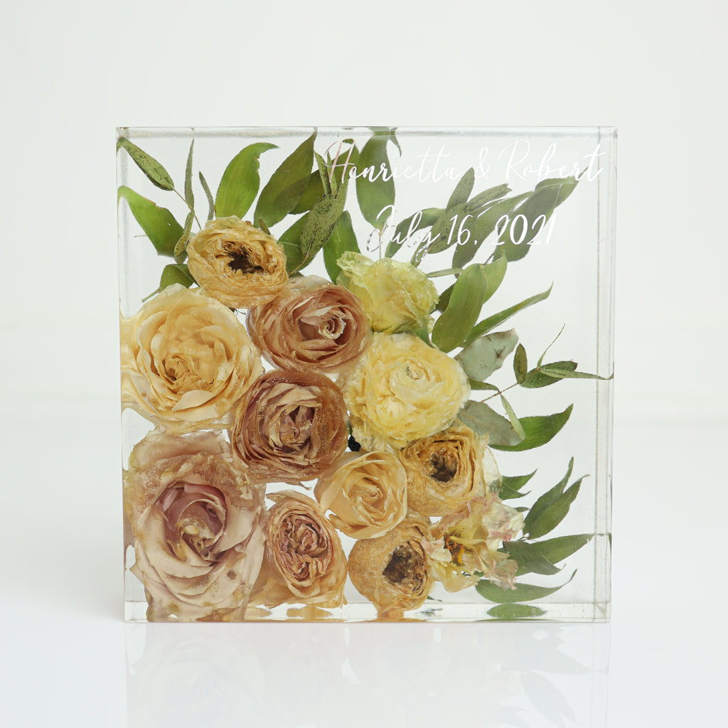 Yellow and Red 12mm Resin flower preserve Frame, For Gift, Size