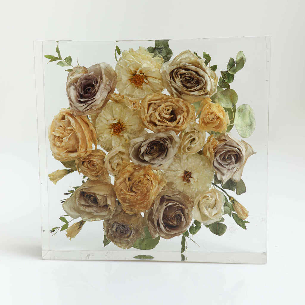 Dried Flower Resin Block / Hexagon — Glasshouse Collection