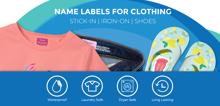 Iron on Labels for Kids Clothing - Great for Summer Camp