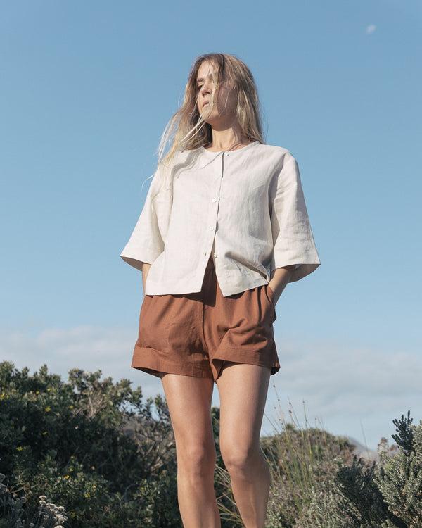 Harri Linen blend Shorts