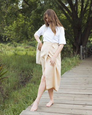 Linen Wrap Skirt