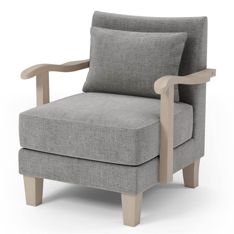 Furniture of America Jalfre Upholstered Accent Chair in Gray