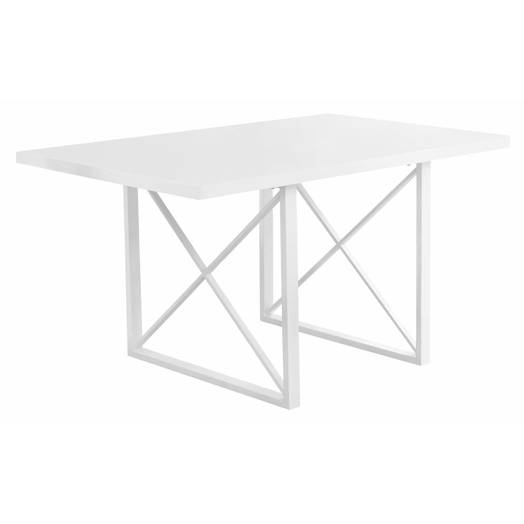 HomeRoots White & Metal Conference/Dining Table