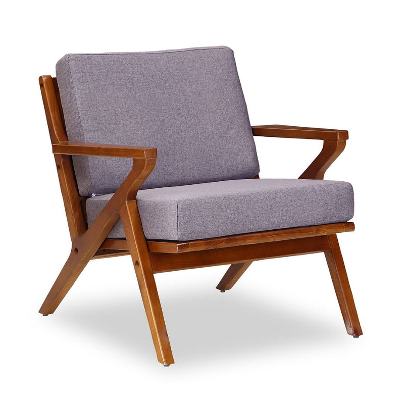 Manhattan Comfort Martelle Chair in Grey and Amber