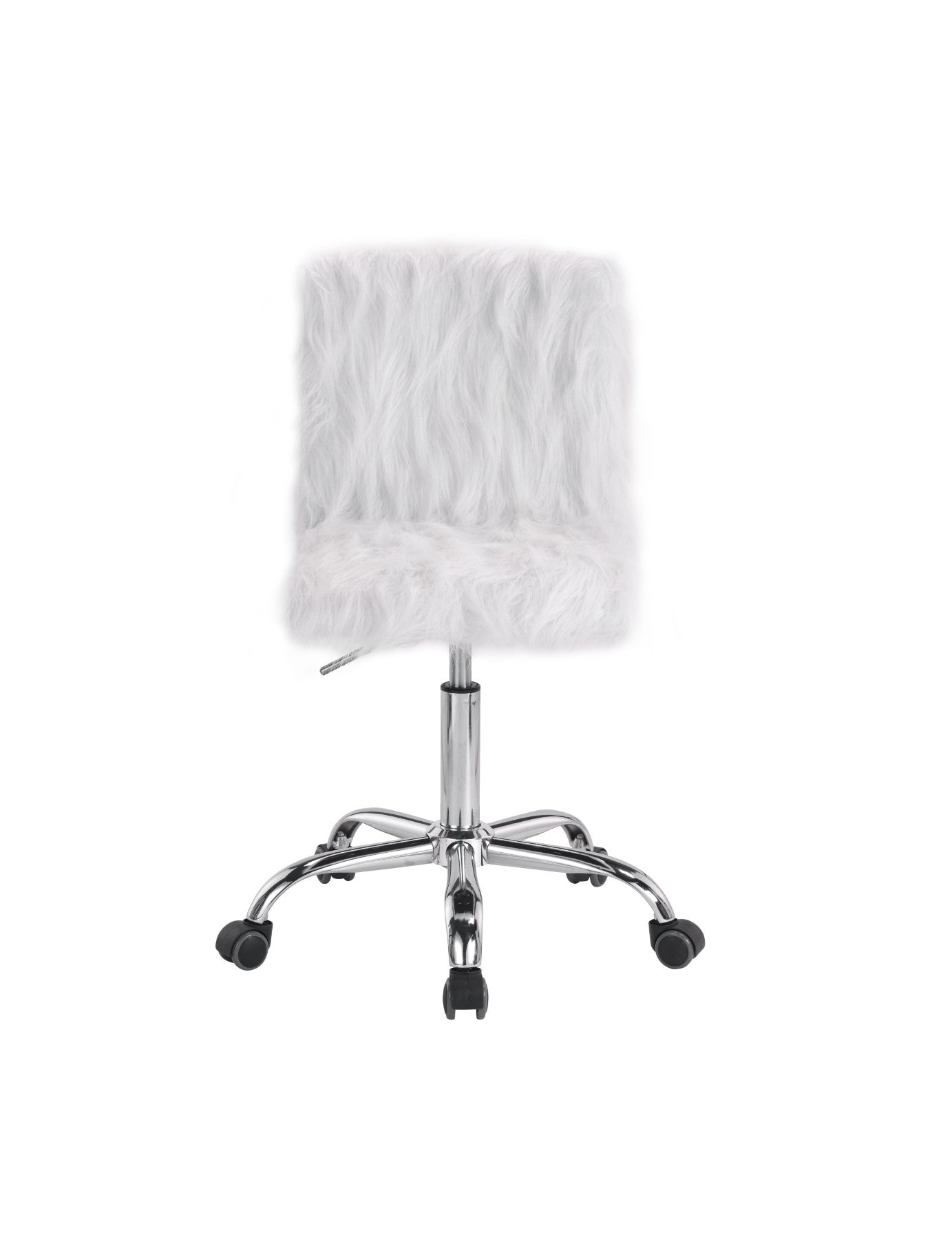 Acme Arundell Office Chair White Faux Fur & Chrome Finish – Home Desk  Treasures