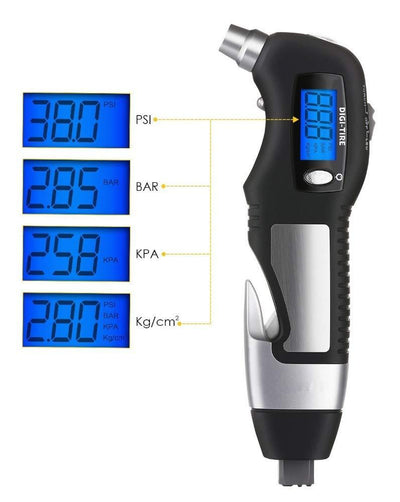 iGADG 5 in 1 Portable Digital Tyre Pressure Gauge Emergency Tool KoolGadgets