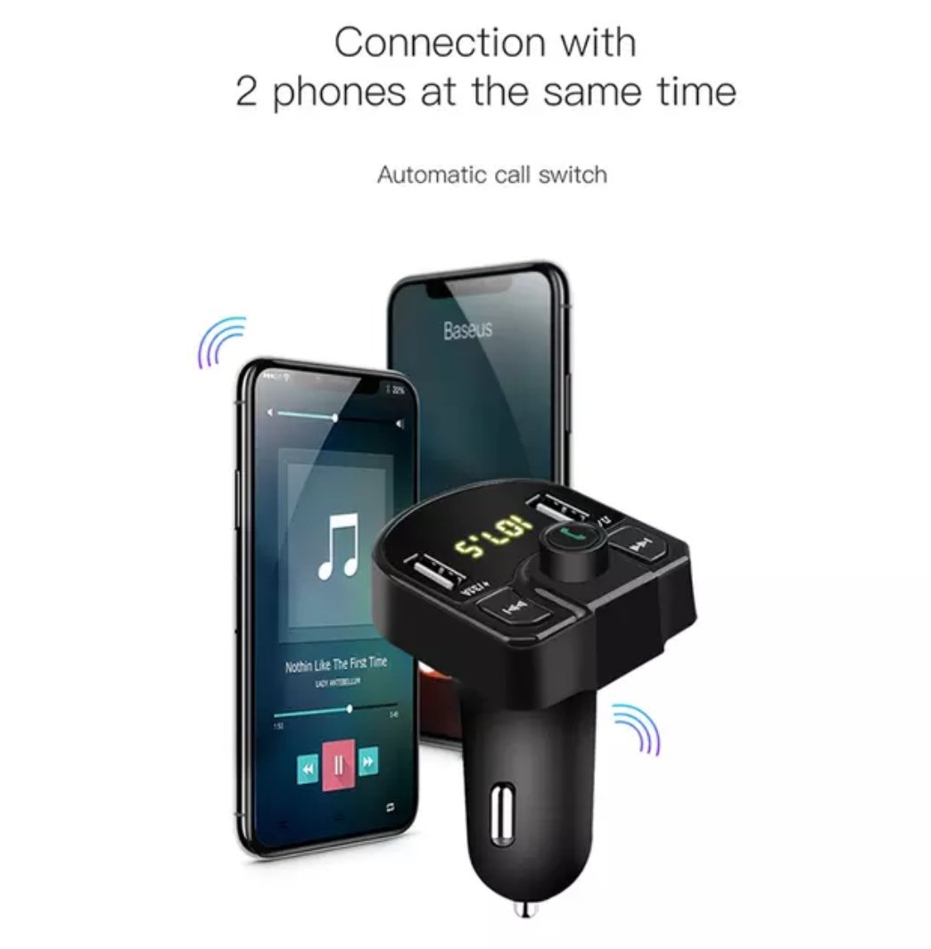 Multi function Car Charger bluetooth kit with Dual USB and FM