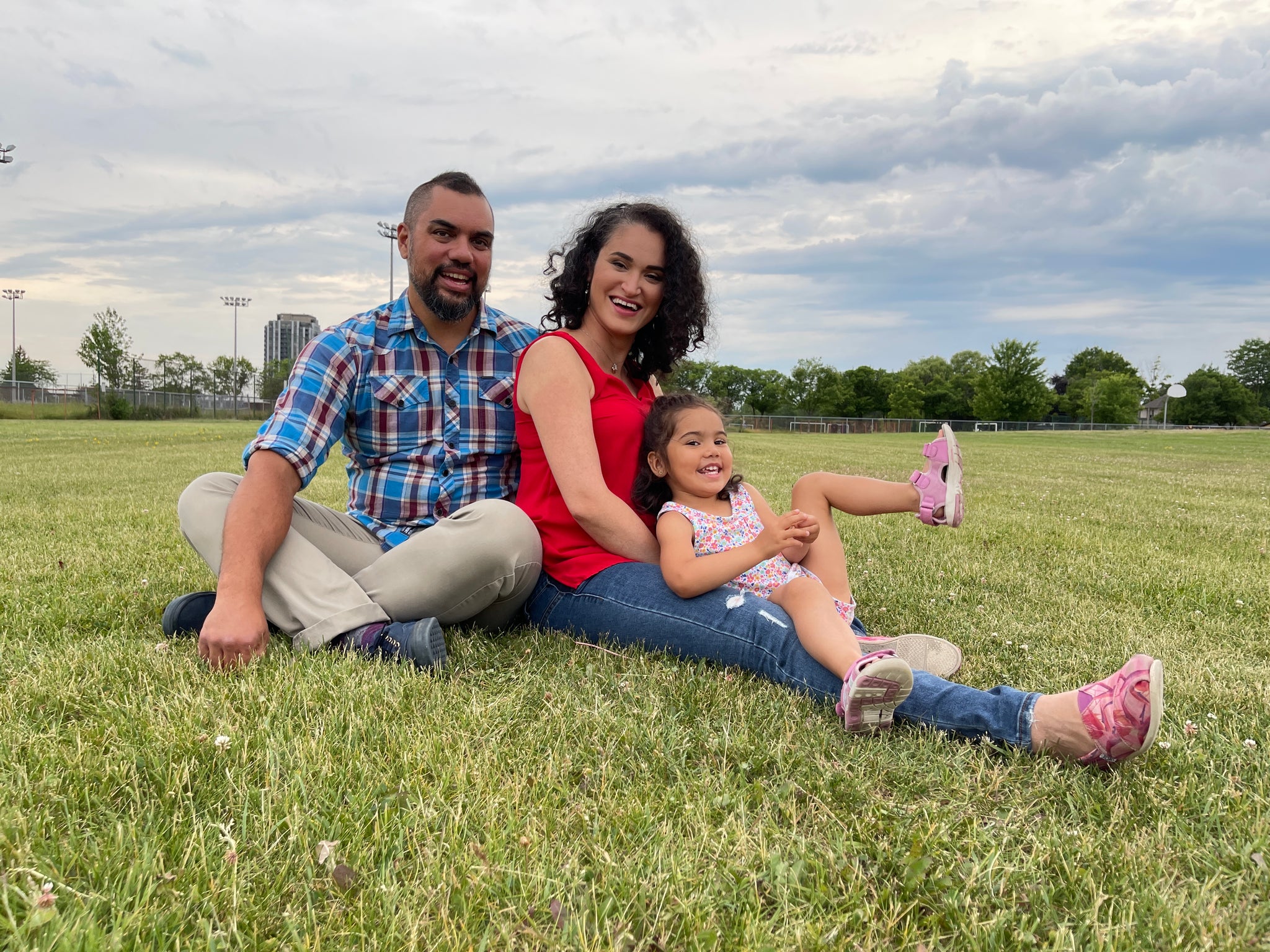 Lingo Littles founders Lubrik, Veronica and their daughter, Kalia