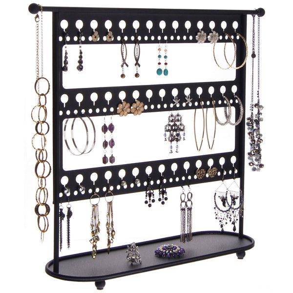 360 Rotating Earring Holder Hanging Earing Organizer Jewelry Rack Donna –  Angelynn's