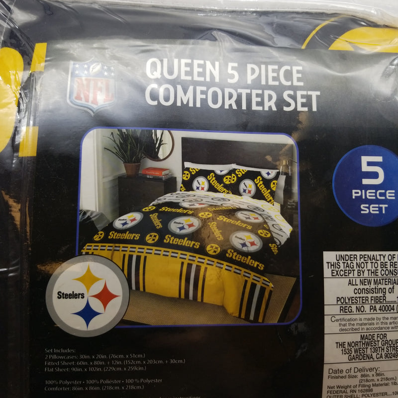 NFL Rotary Bed-in-a-Bag Set Pittsburgh Steelers Queen