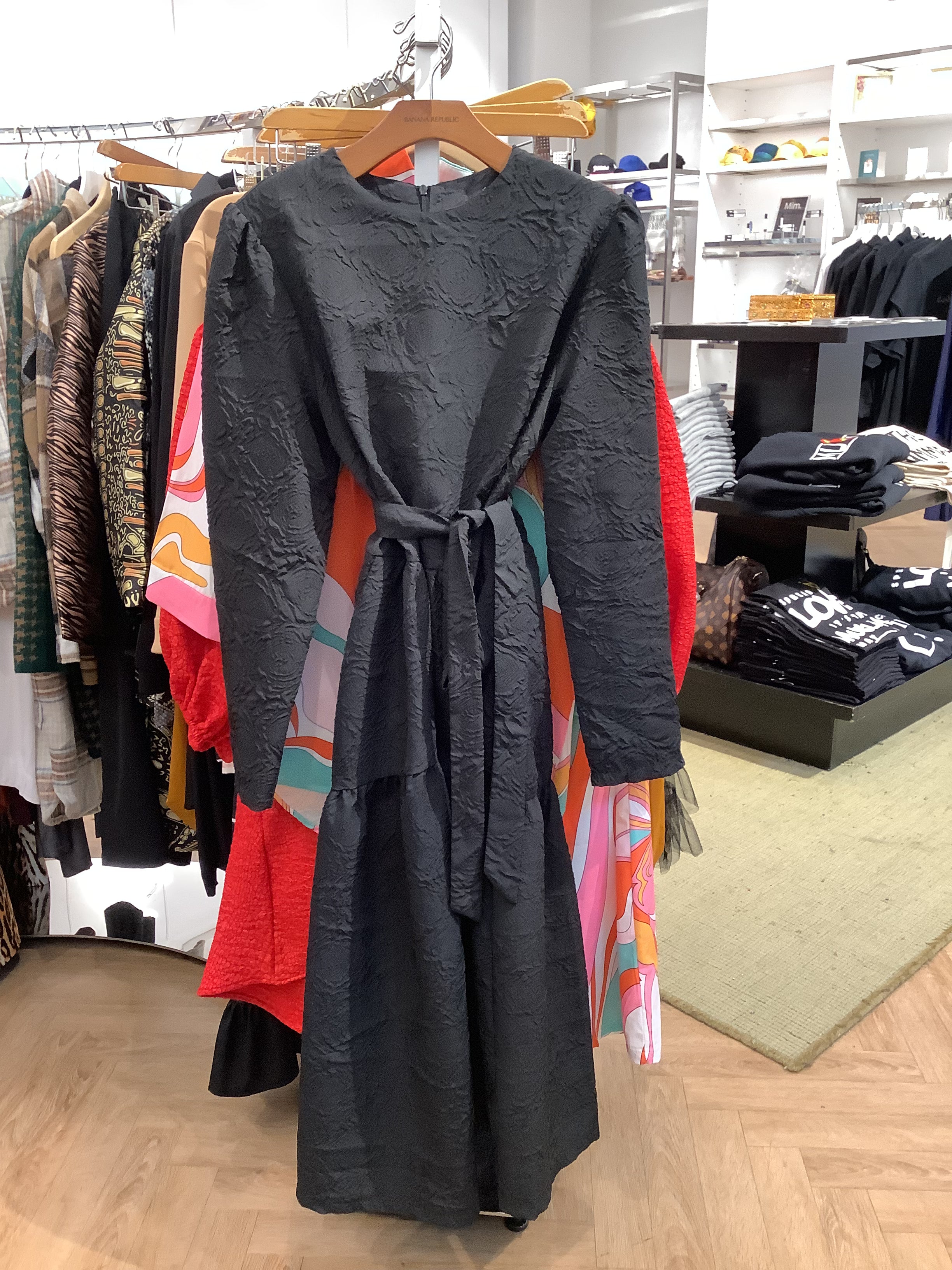 Black Tiffany Tier Dress