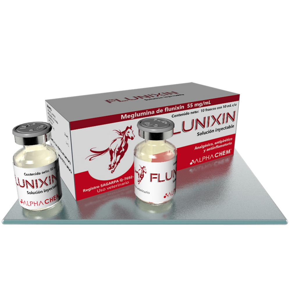 FLUNIXIN SOLUCION INYECTABLE 10 ML 55mg/ml (MEGLUMINA DE FLUNIXIN) CAJ