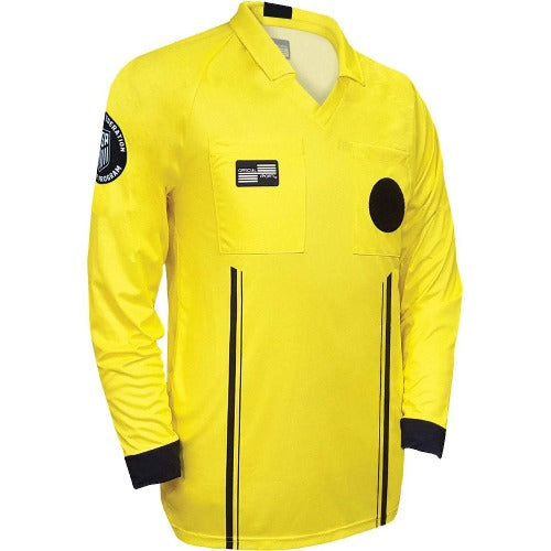 Men's USSF Economy Referee LS Shirt (Yellow)