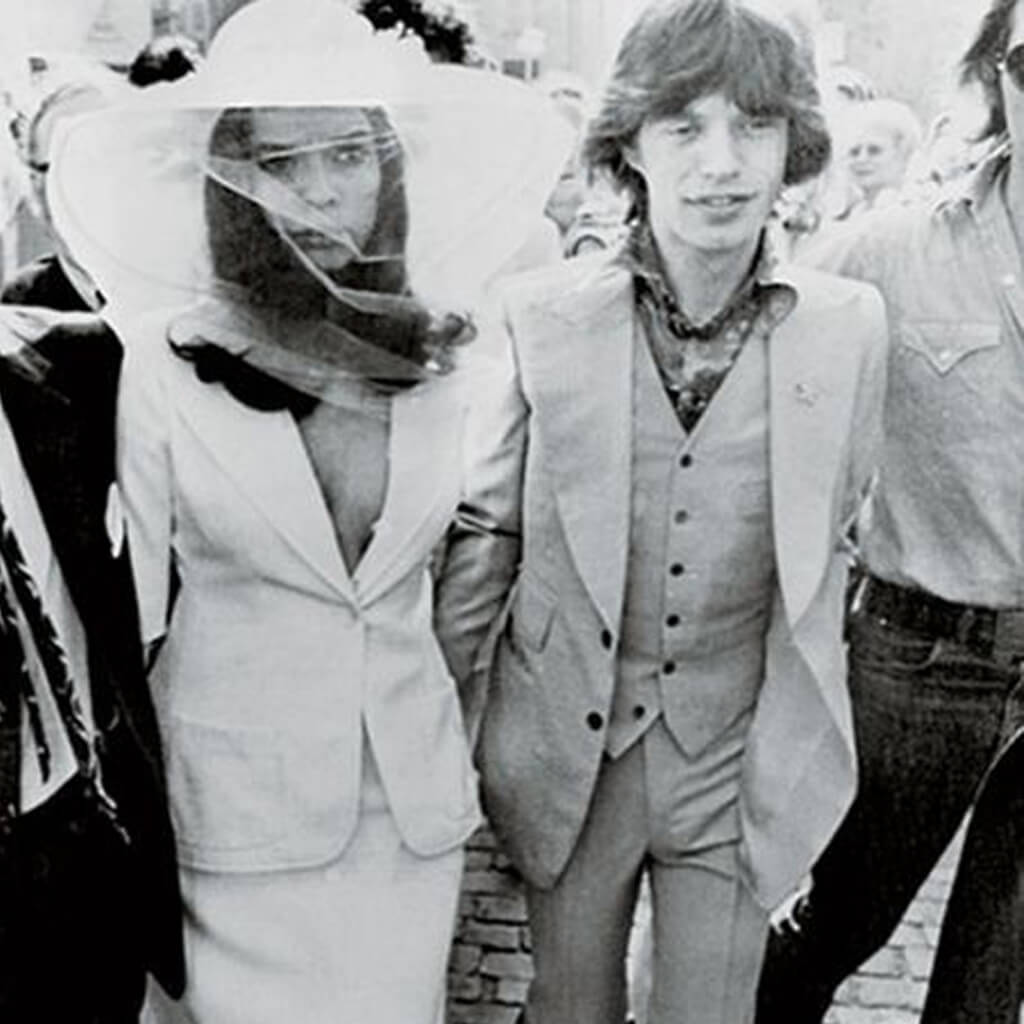 Bianca Jagger on her wedding day