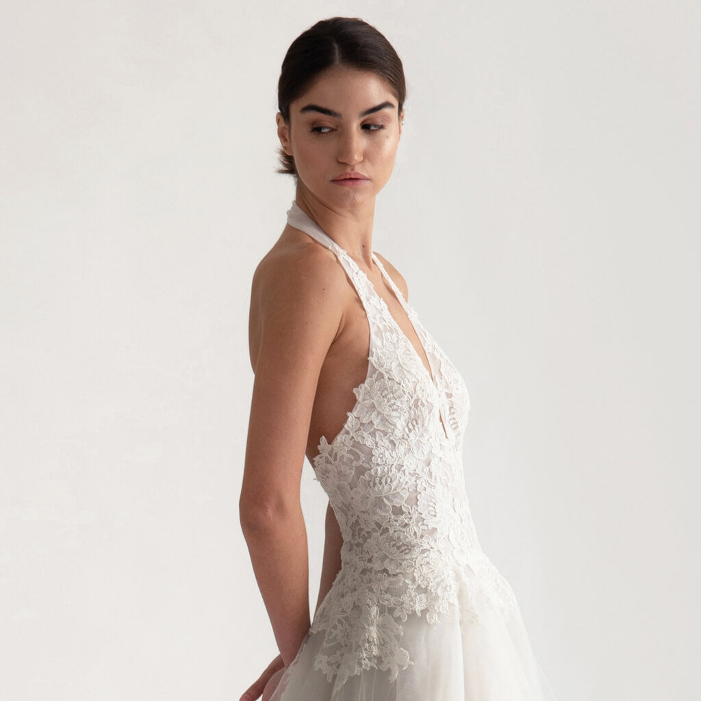 Christina Devine lace wedding dress