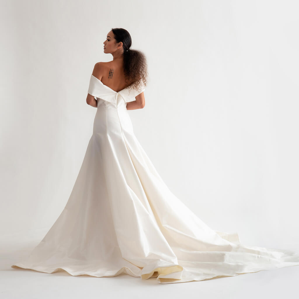 Christina Devine wedding dress with train