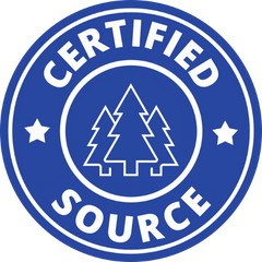 FSC-certified or SFI-certified badge