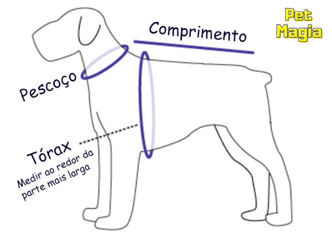 Medidas roupa de frio para cachorros