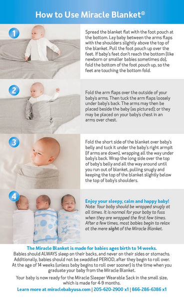 How to Swaddle using the Miracle Blanket