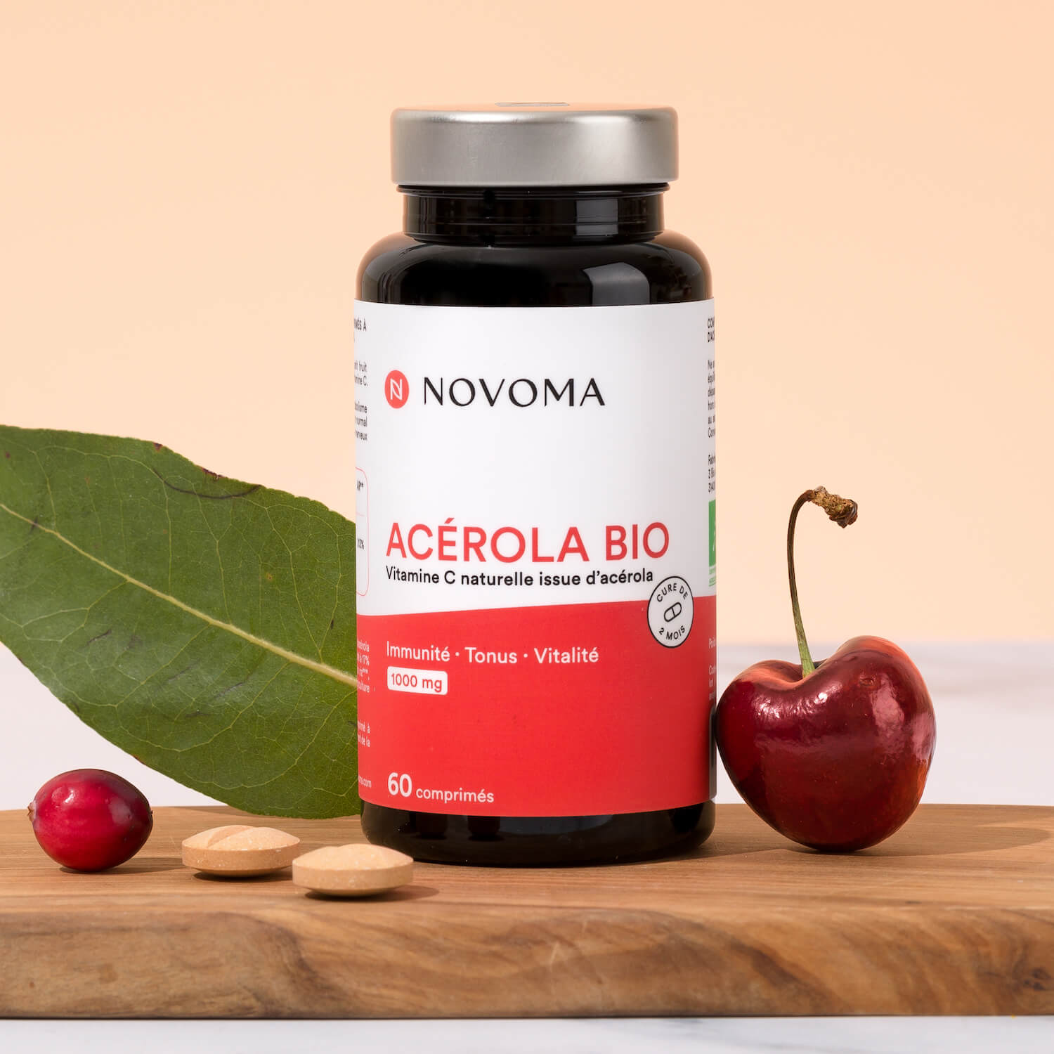 Acerola Orgánica 1000 mg - Vitamina C natural