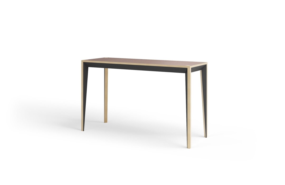 Jemini Trinity Mid Table 600x600x735mm Grey Oak/Black KF823452