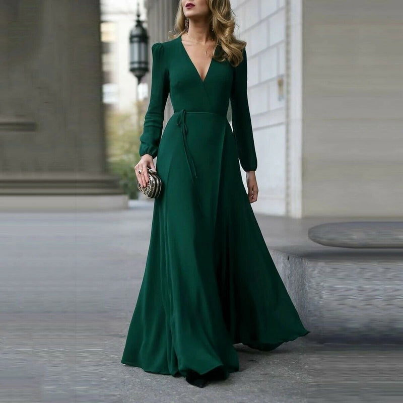 green maxi dress formal