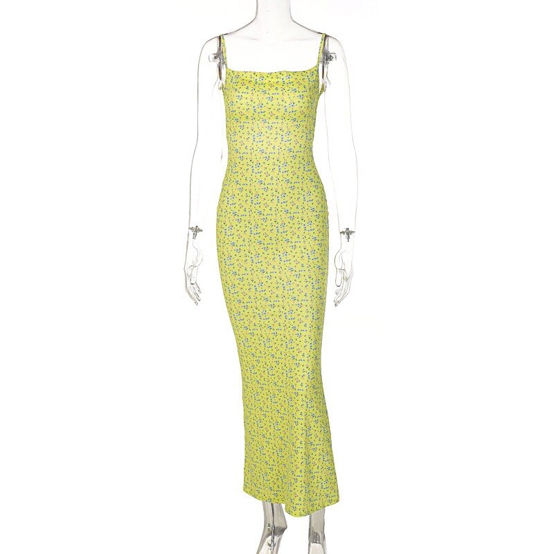 Women Elegant Maxi Dress Sexy Spaghetti Strap Sleeveless Backless Slim –  Fashiondresses for less
