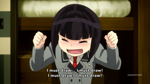 Do you know someone like this? Replace draw with write, and there I am.