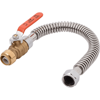 SharkBite® Corrugated Stainless Steel Water Heater Supply Connectors with Ball Valve