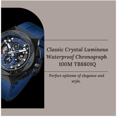 Classic Crystal Luminous Waterproof Chronograph 100M TB8801Q