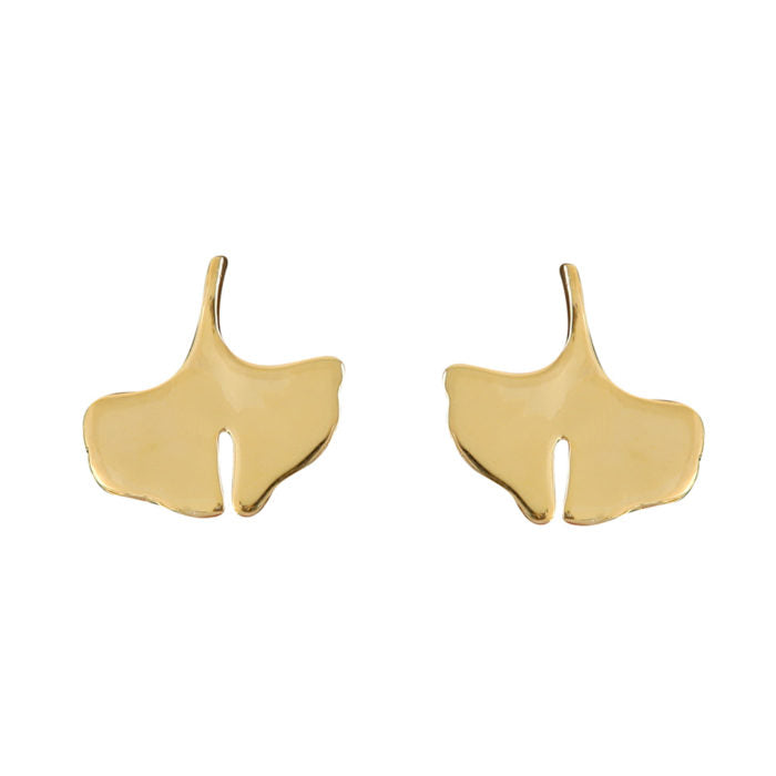 Palermo Maxi Earrings - Carolina Ravarini. The "Palermo" earrings represent gingko biloba leaves. Historically, the gingko biloba symbolizes strength and the ability to get up after the most difficult situations. Each earring is handcrafted.