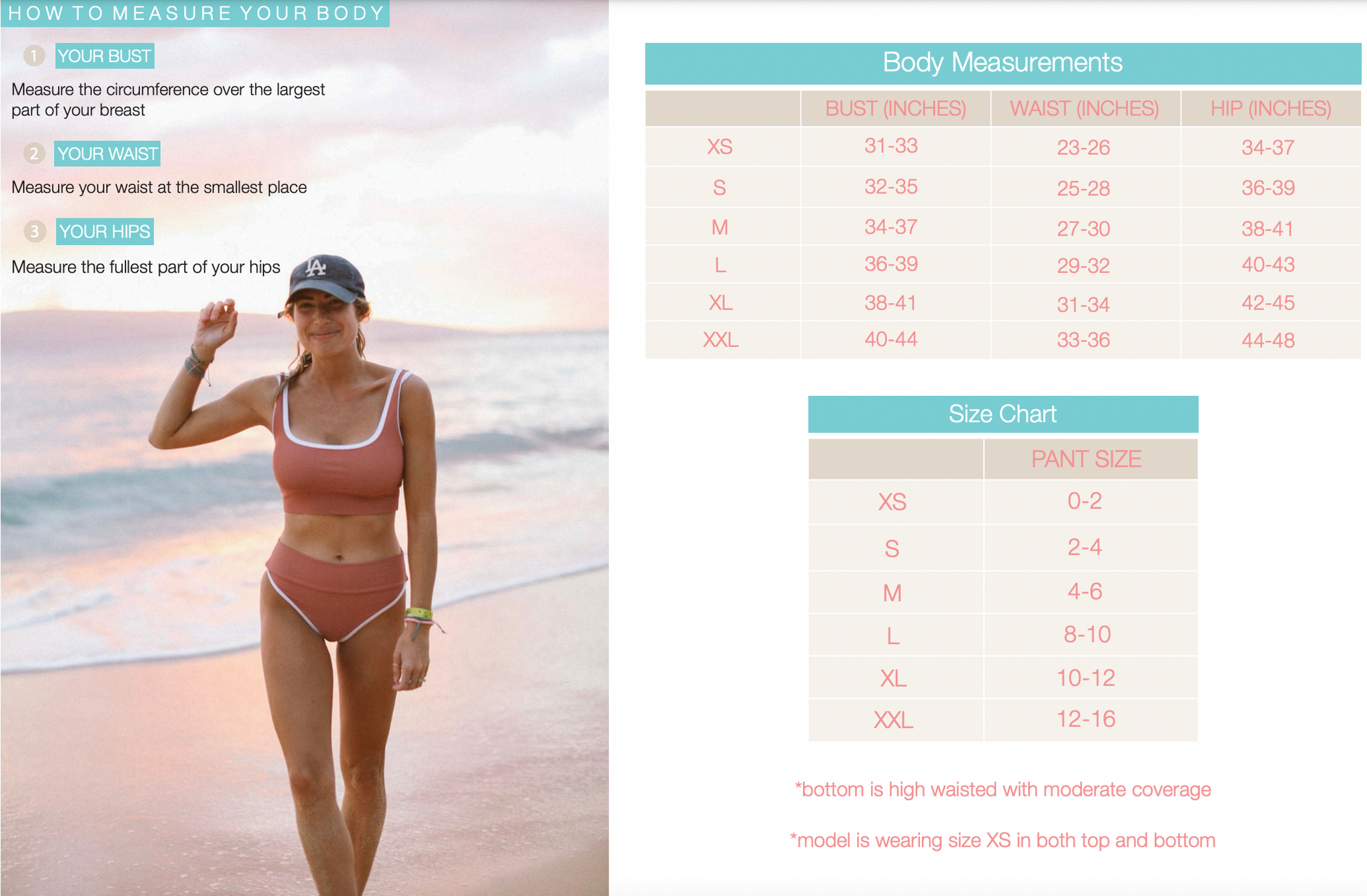 Sizing Chart – One Ocean Swimwear