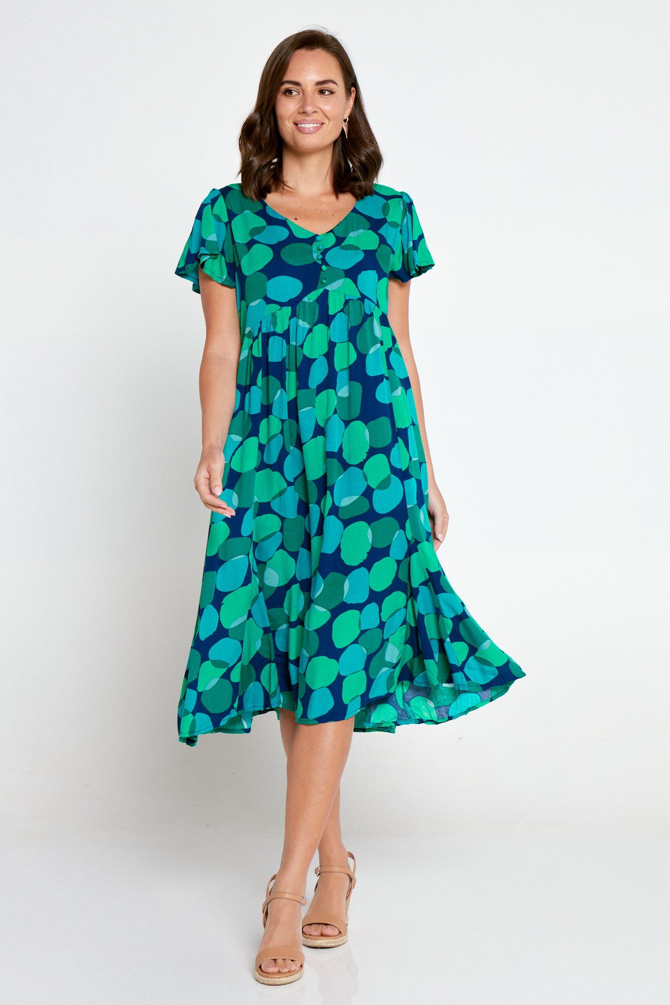 Image of Brighton Dress - Lilypad Spot