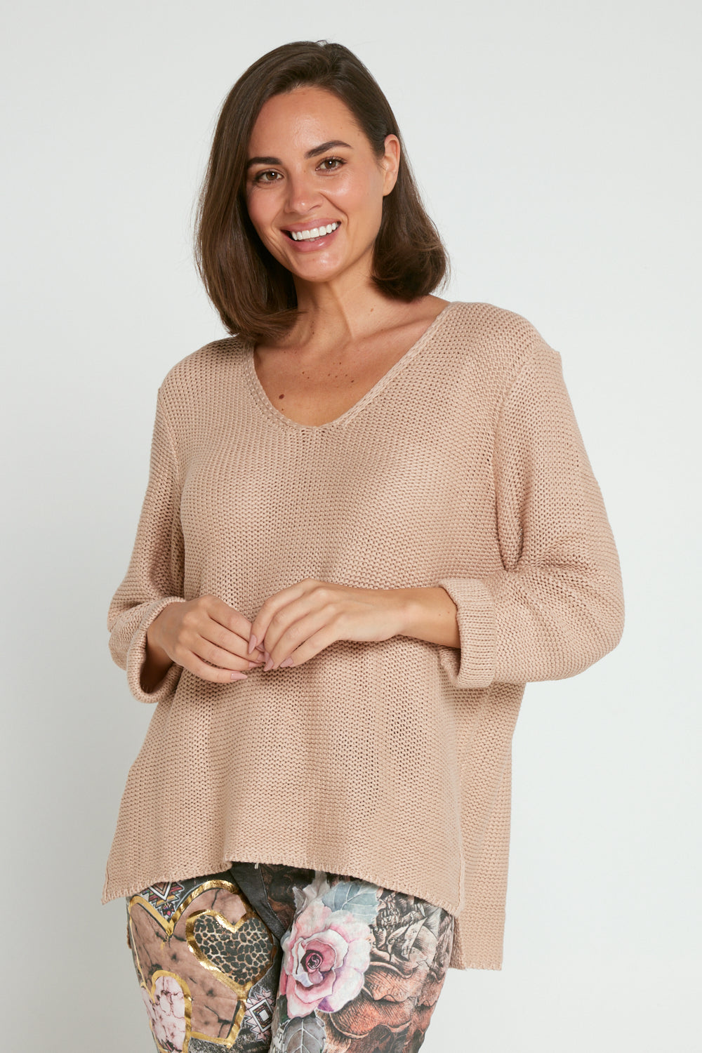 Image of Emmy Cotton Knit Jumper - Beige