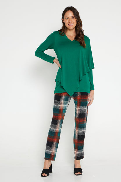 Gianna Printed Pants - Winter Plaid