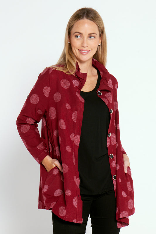 Leelah Shirt - Burgundy Spot