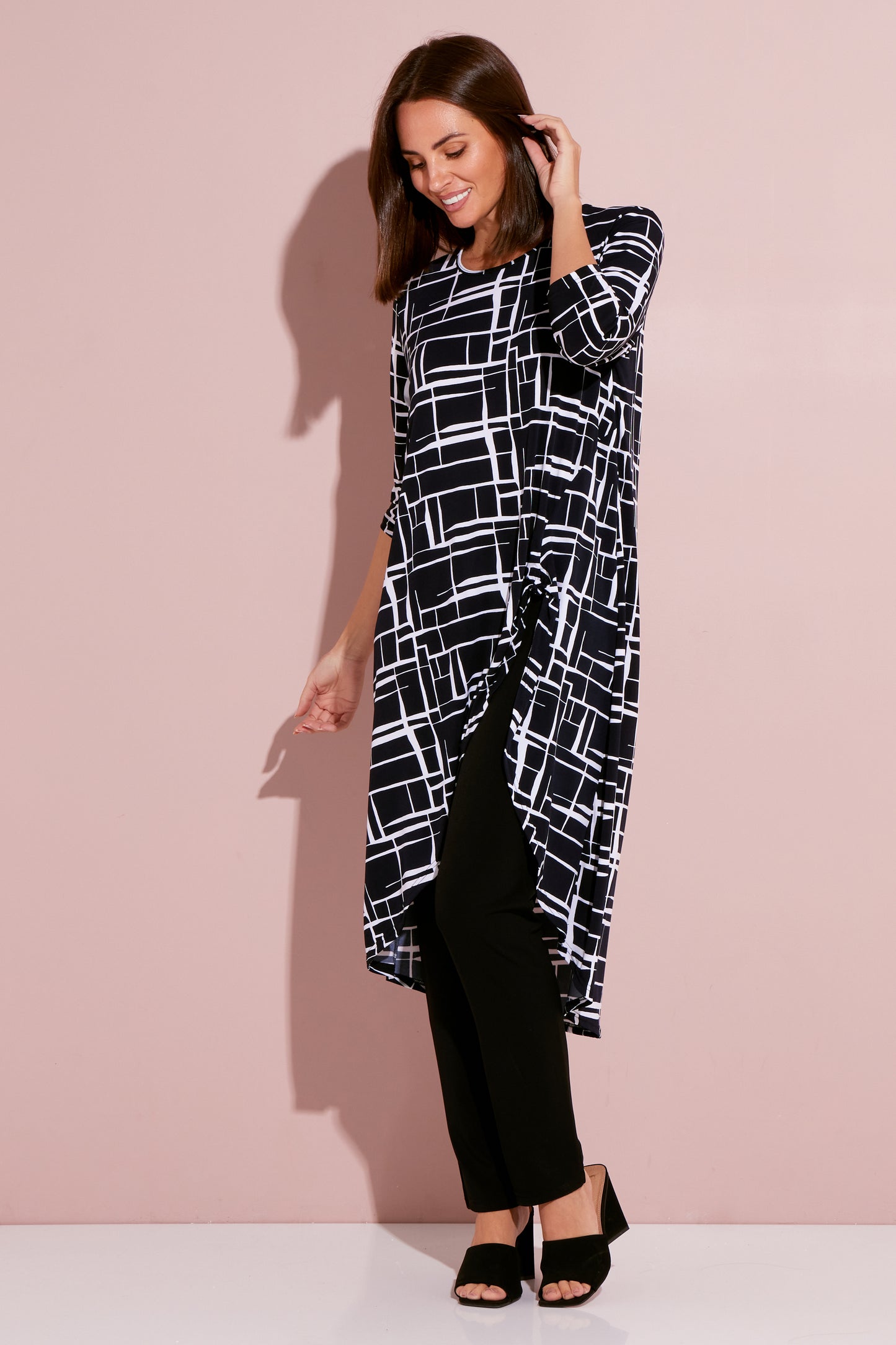 Howey Tunic - Black Geo