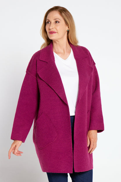 Irene Knit Jacket - Berry