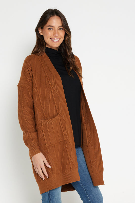 Jennifer Knit Cardi - Camel