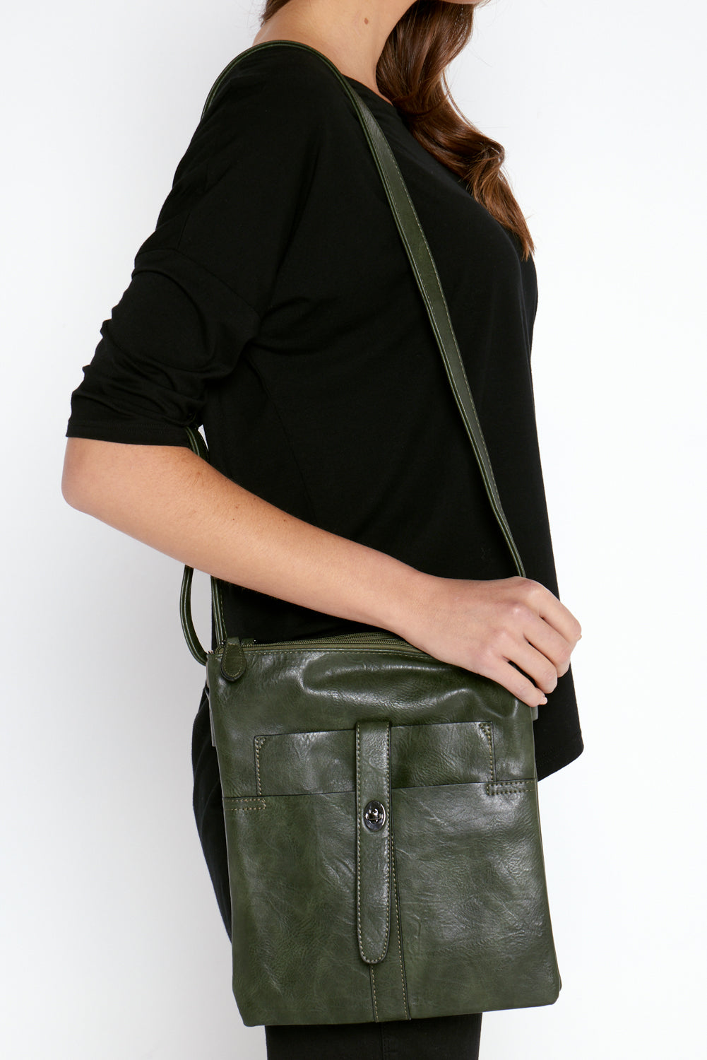 Le Compagnon Satchel - Olive Green