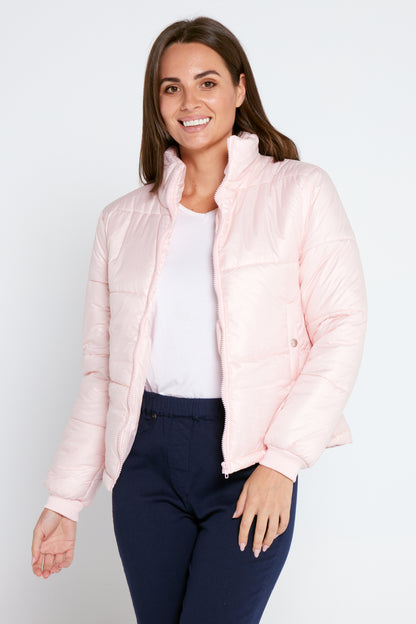 Lola Puffer Jacket - Pastel Pink