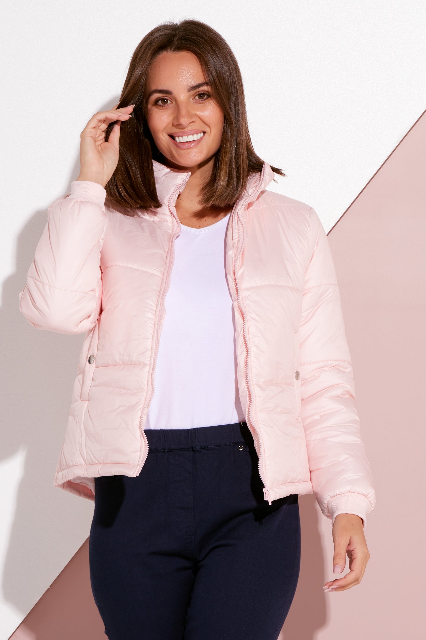 Lola Puffer Jacket - Pastel Pink