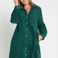 Parvati Corduroy Overshirt - Dark Green