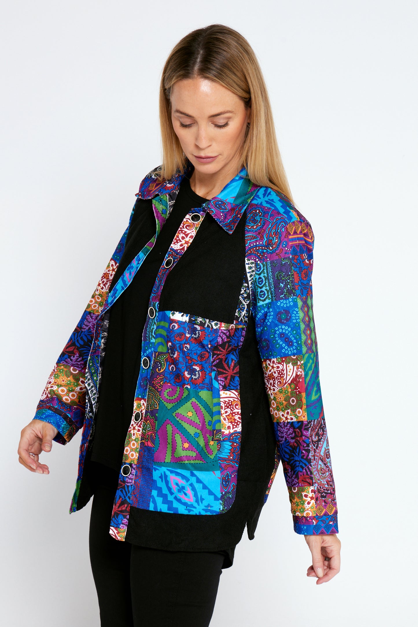 Phoenix Jacket - Blue Patchwork