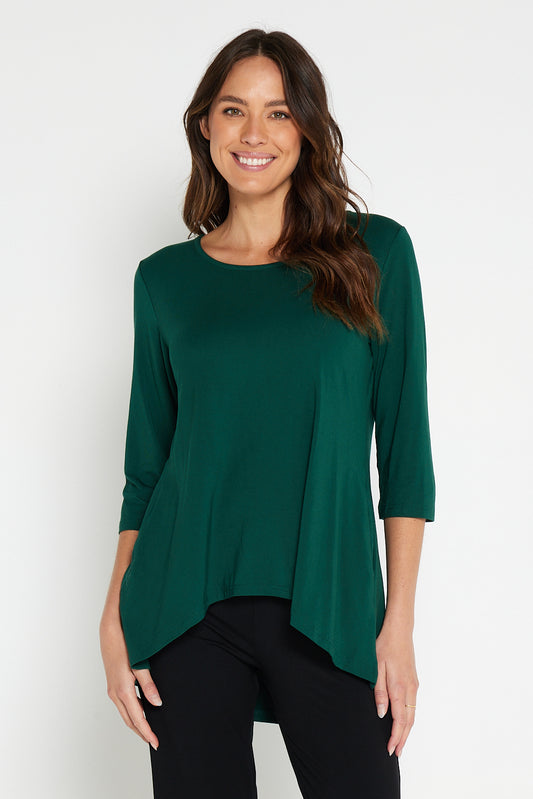 Tiana Bamboo Top - Forest Green