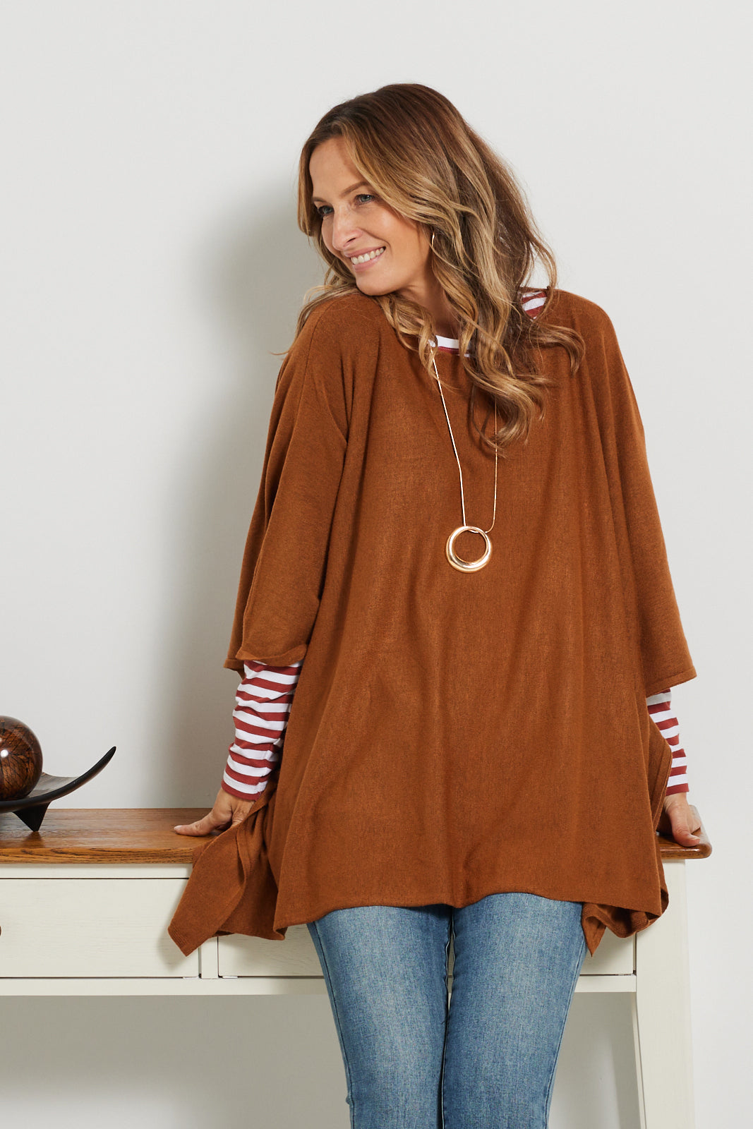 Marcy Knit Top - Ginger Mocha