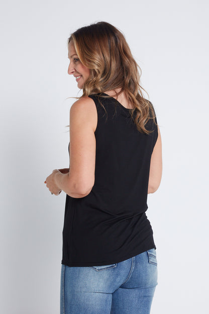 Bamboo Tank Top - Black