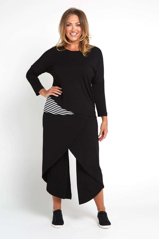 Cross Over Bamboo Pants - Black